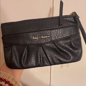 Juicy Couture Black Textured Wristlet/Clutch